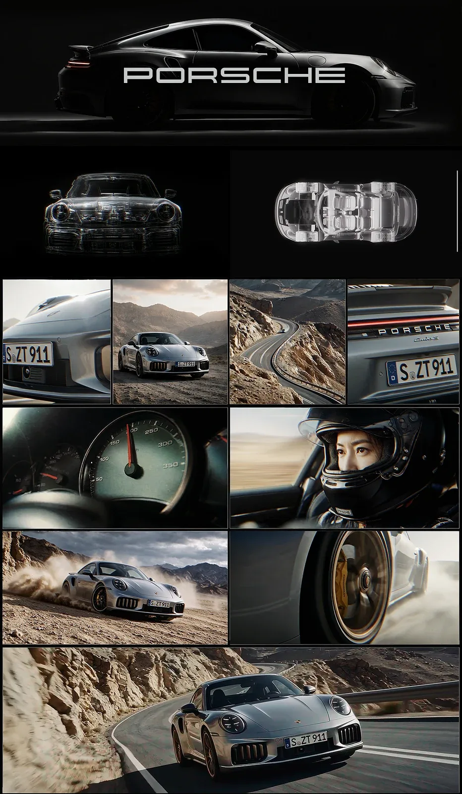 站酷设计精选 | 买不起只好AI做一个保时捷911 Turbo S-多模态AI