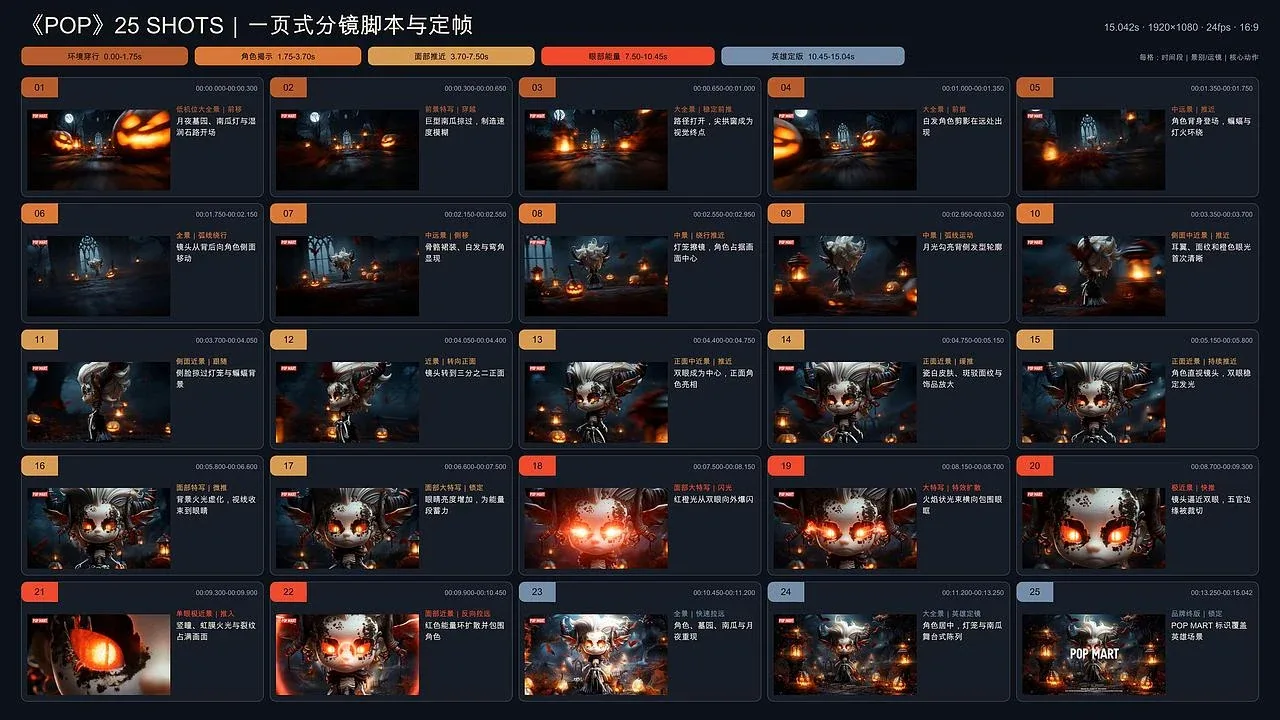 站酷设计精选 | POP MART 暗黑童话 | 万圣夜恶魔娃偶 CGI 概念短片-多模态AI