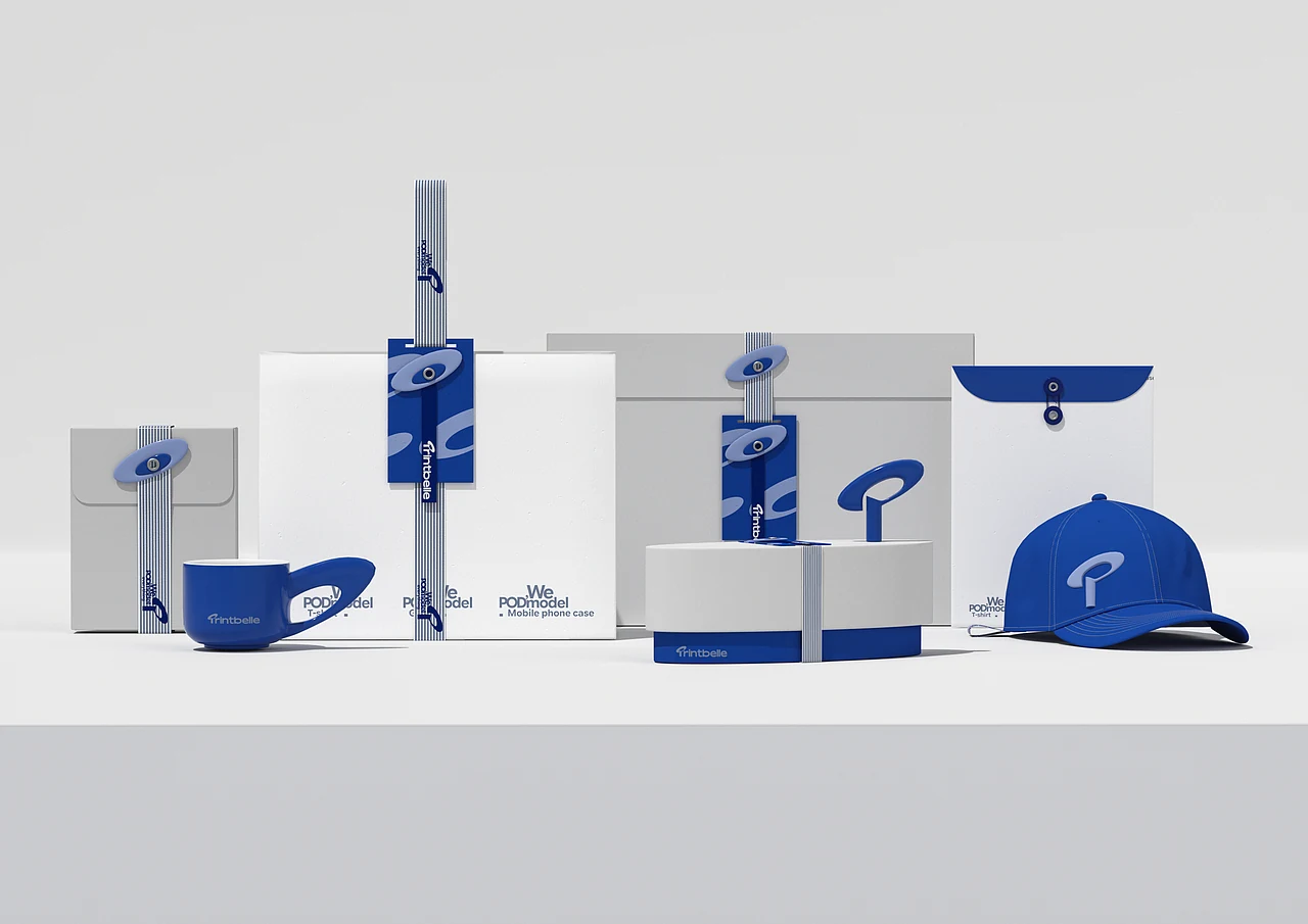 站酷设计精选 | Printbelle跨境电商 品牌符号 品牌设计 LOGO VI 包装-多模态AI