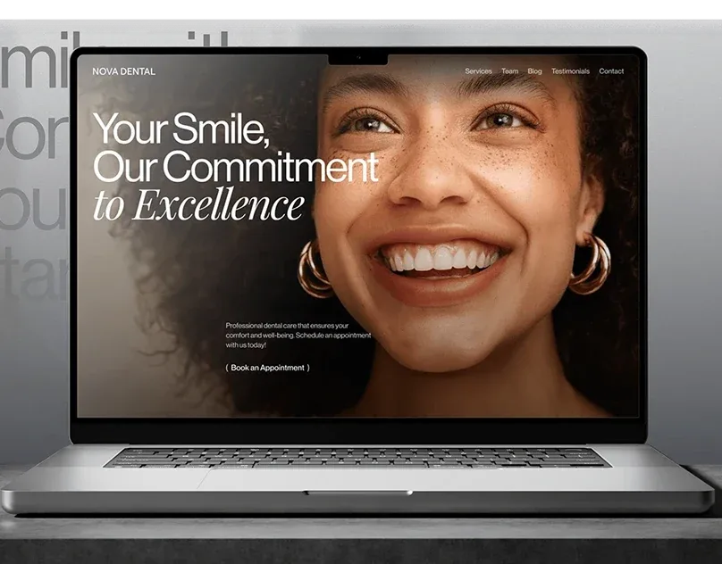 Behance 设计精选 | ↗️ NOVA DENTAL – DENTAL CLINIC WEB DESIGN-多模态AI