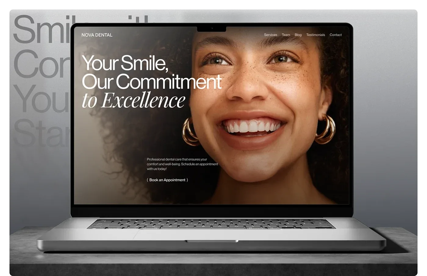 Behance 设计精选 | ↗️ NOVA DENTAL – DENTAL CLINIC WEB DESIGN-多模态AI