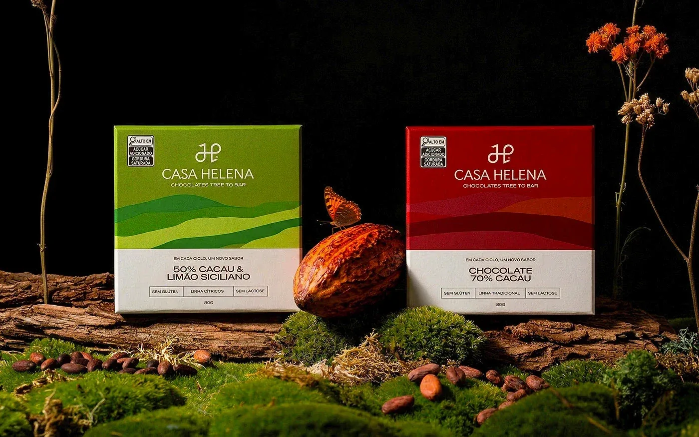 Behance 设计精选 | Casa Helena | Chocolates Tree to bar-多模态AI