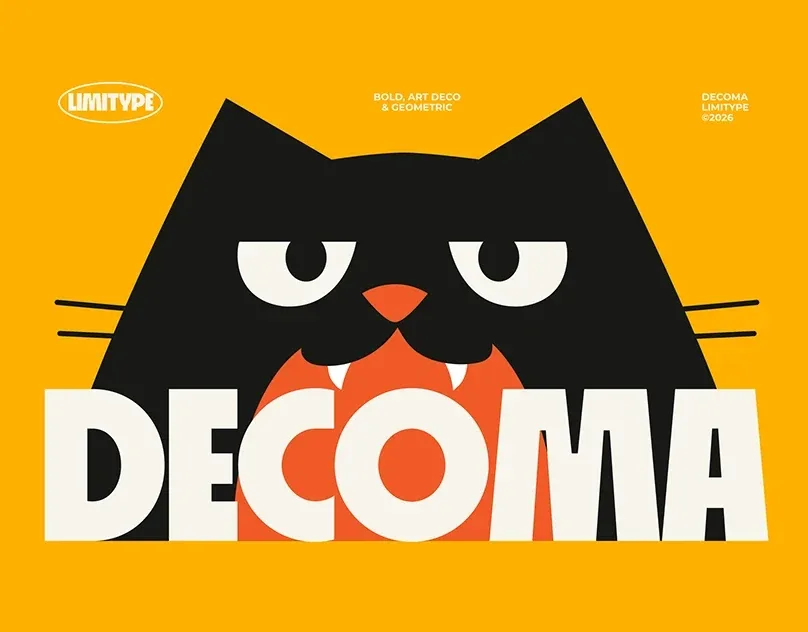 Behance 设计精选 | Decoma - Bold Geometric Font-多模态AI