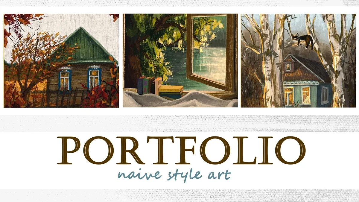 Behance 设计精选 | Portfolio (naive style art)-多模态AI