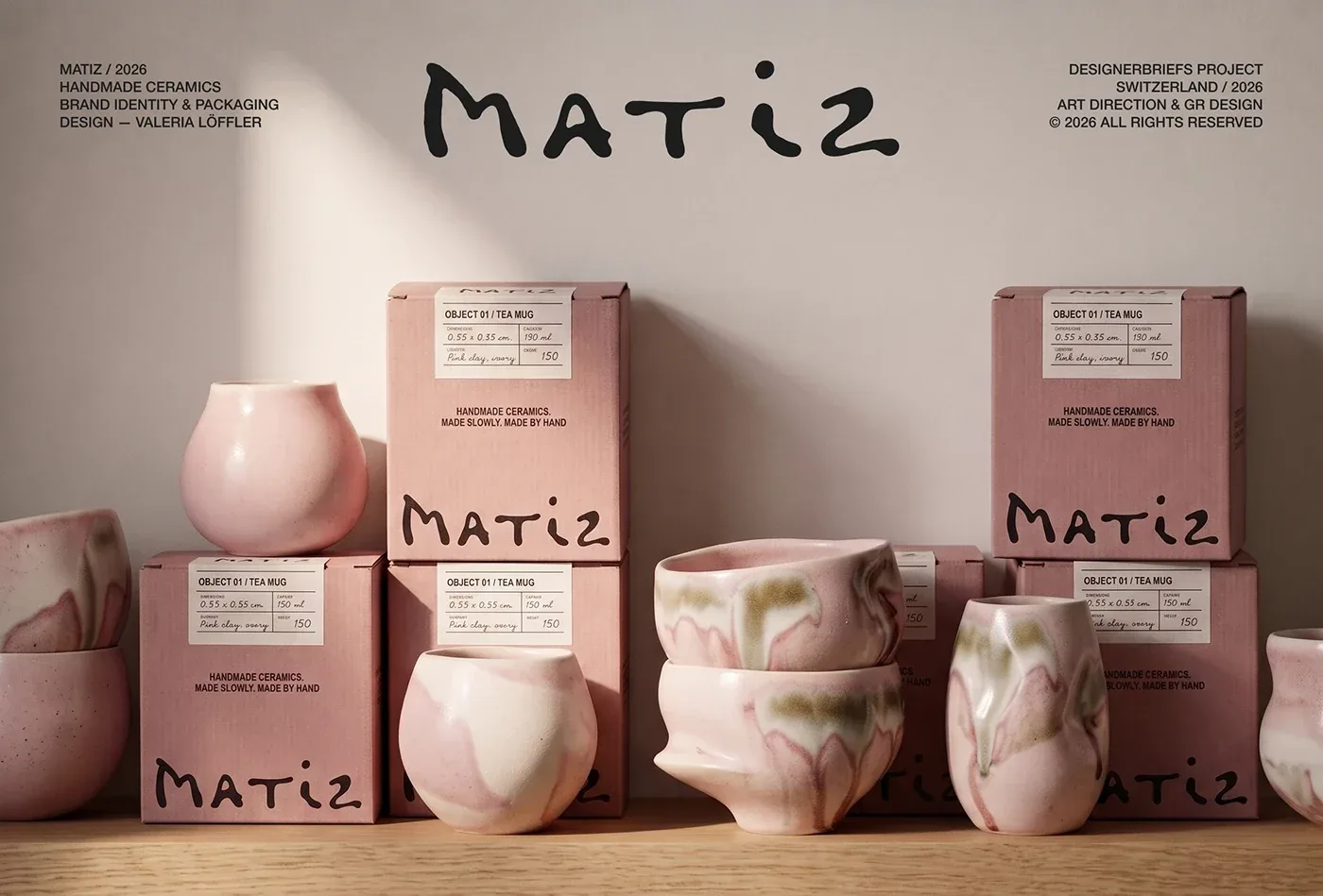 Behance 设计精选 | MATIZ — Ceramic Studio Brand Identity & Packaging-多模态AI