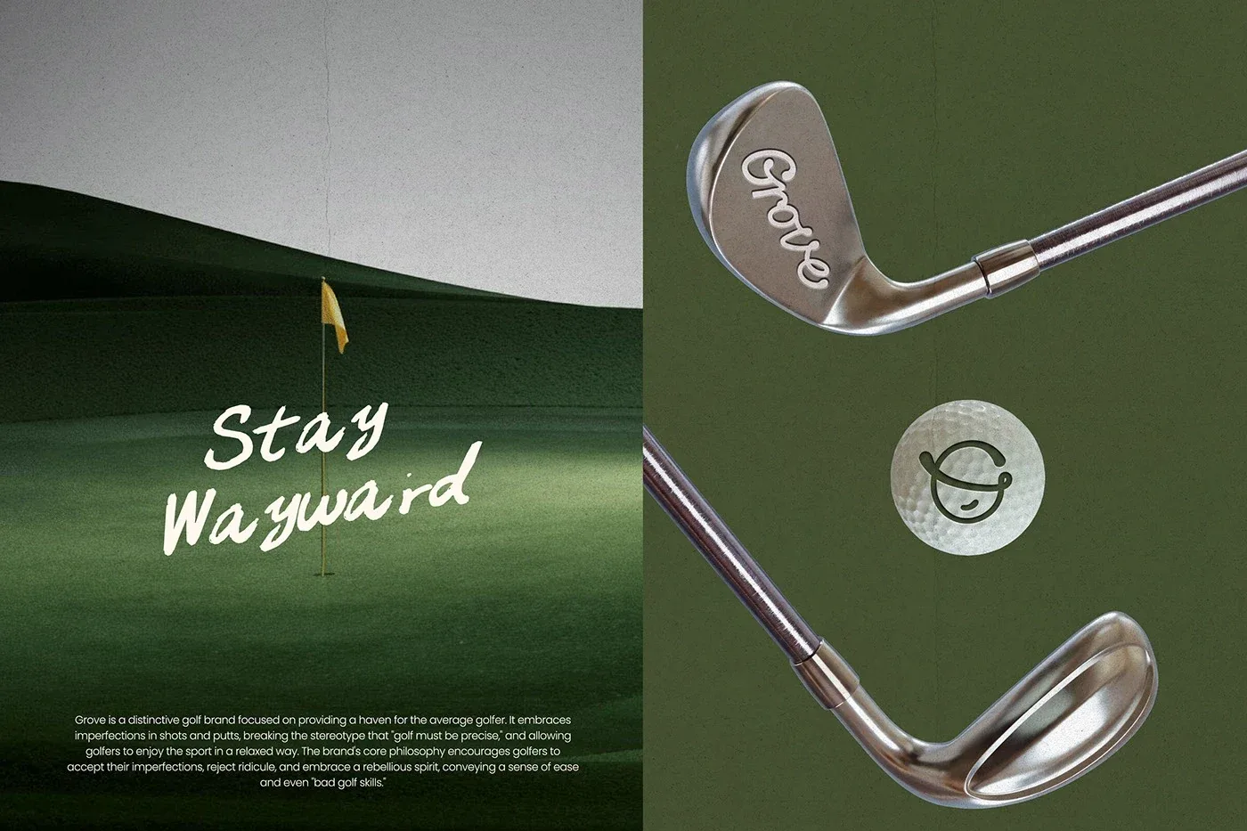 Behance 设计精选 | 「Grove」高尔夫品牌设计 | Golf brand identity-多模态AI