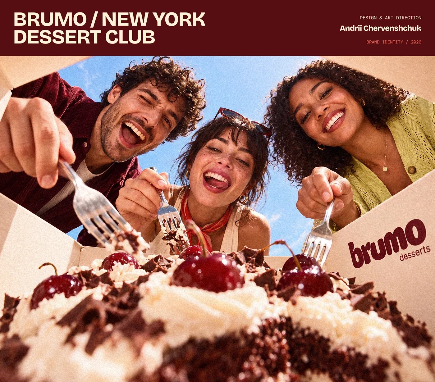 Behance 设计精选 | BRUMO — Dessert Club Branding & Packaging-多模态AI