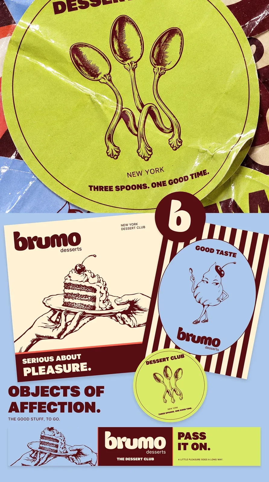 Behance 设计精选 | BRUMO — Dessert Club Branding & Packaging-多模态AI